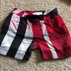 Burberry toddler swim trunks